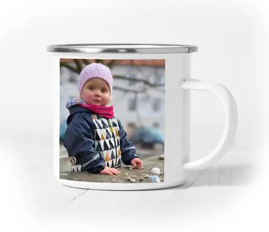 plechový hrnek s vlastní fotkou