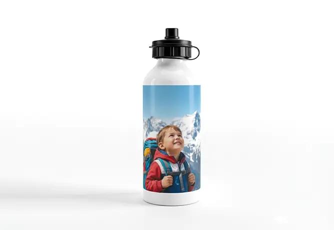 turistická láhev s fotkou